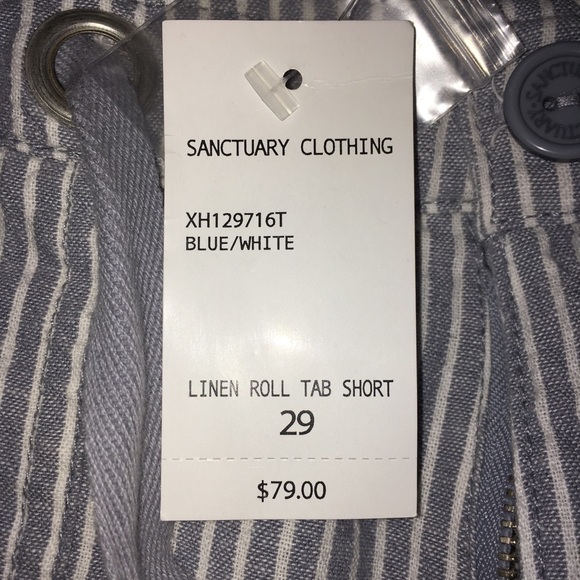 NWT Sanctuary Linen Roll Tab Short - Picture 4 of 4